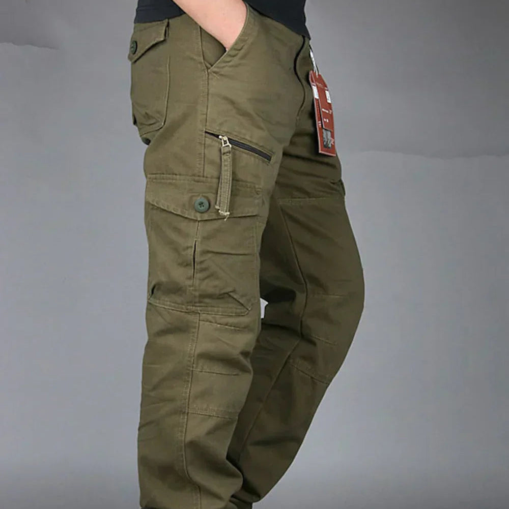 Cevori Regular Fit Flap Pockets Cargo Trousers