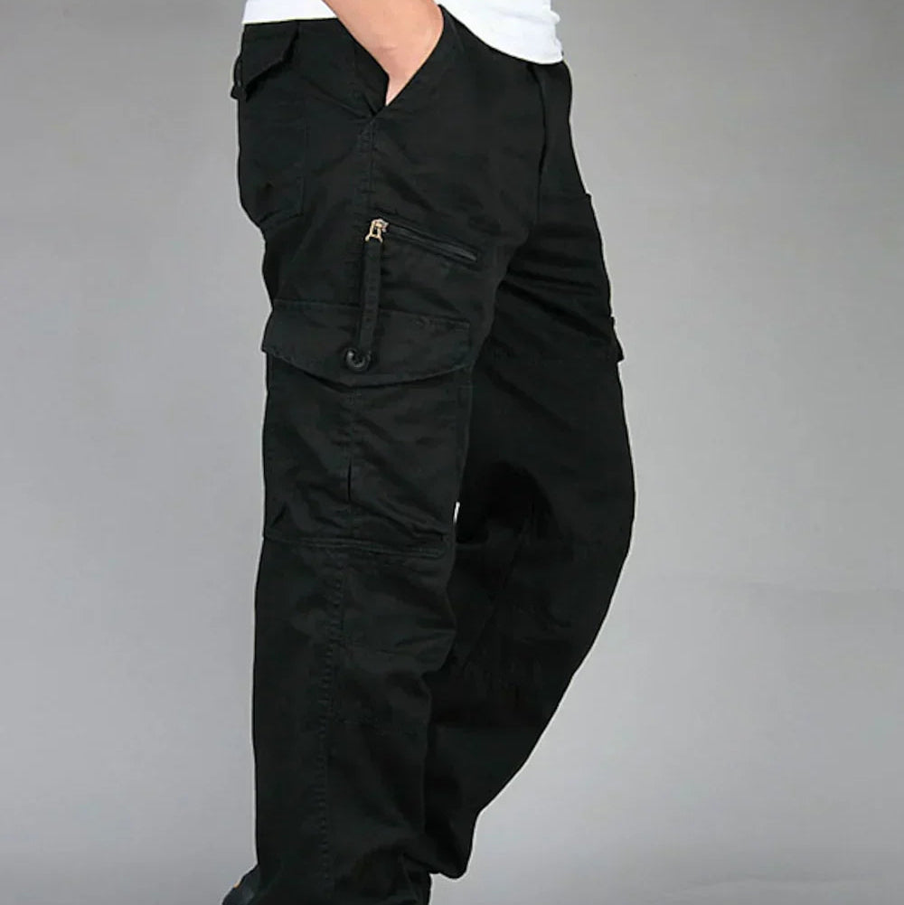 Cevori Regular Fit Flap Pockets Cargo Trousers