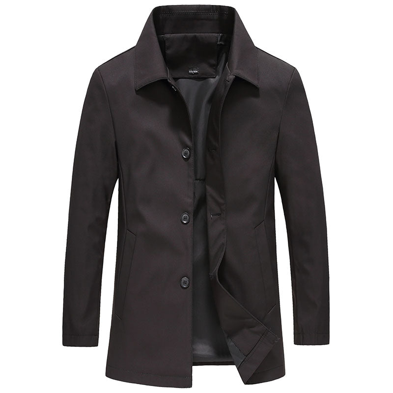 Cevori Stylish Button-Up Trench Coat