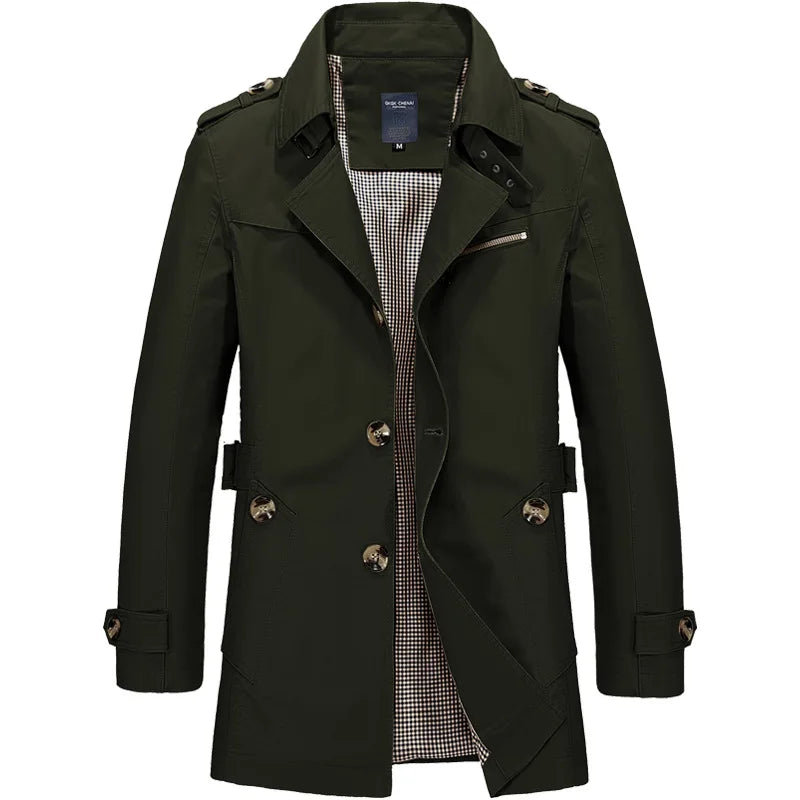 Cevori Double Breasted Belted Trench Coat