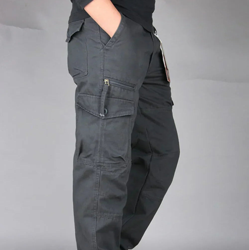 Cevori Regular Fit Flap Pockets Cargo Trousers