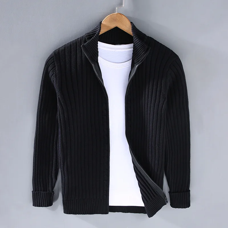 Cevori Ribbed Open Front Knit Cardigan
