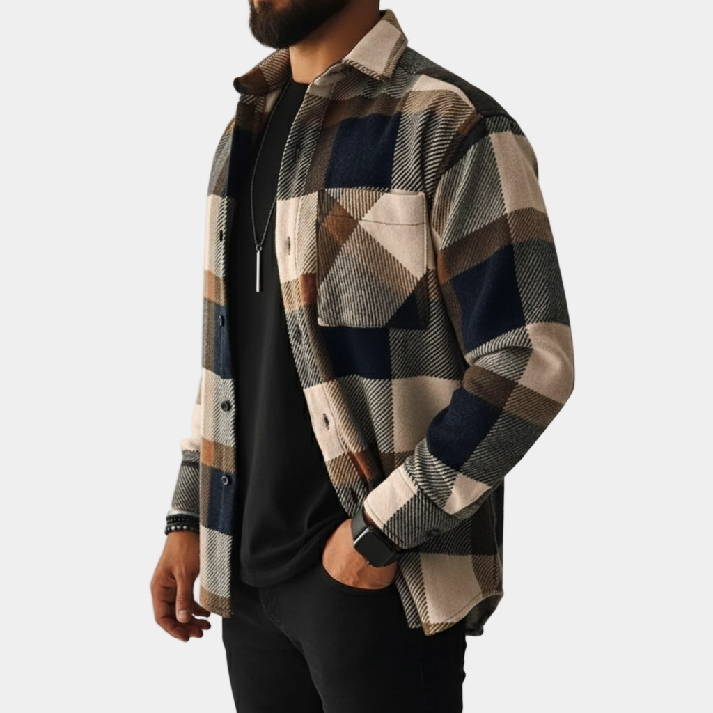 Cevori Casual Winter Style Checkered Shirt