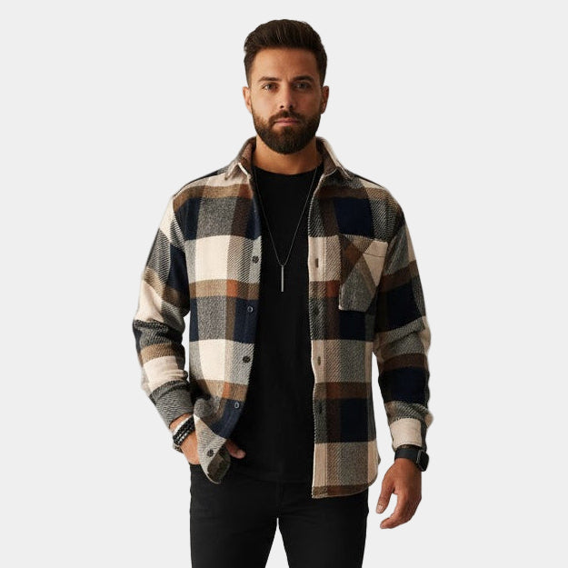 Cevori Casual Winter Style Checkered Shirt